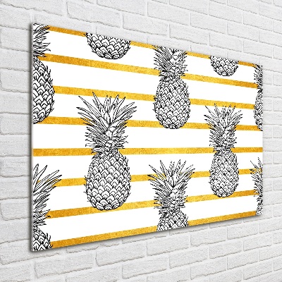 Wall art on glass Pineapple stripes