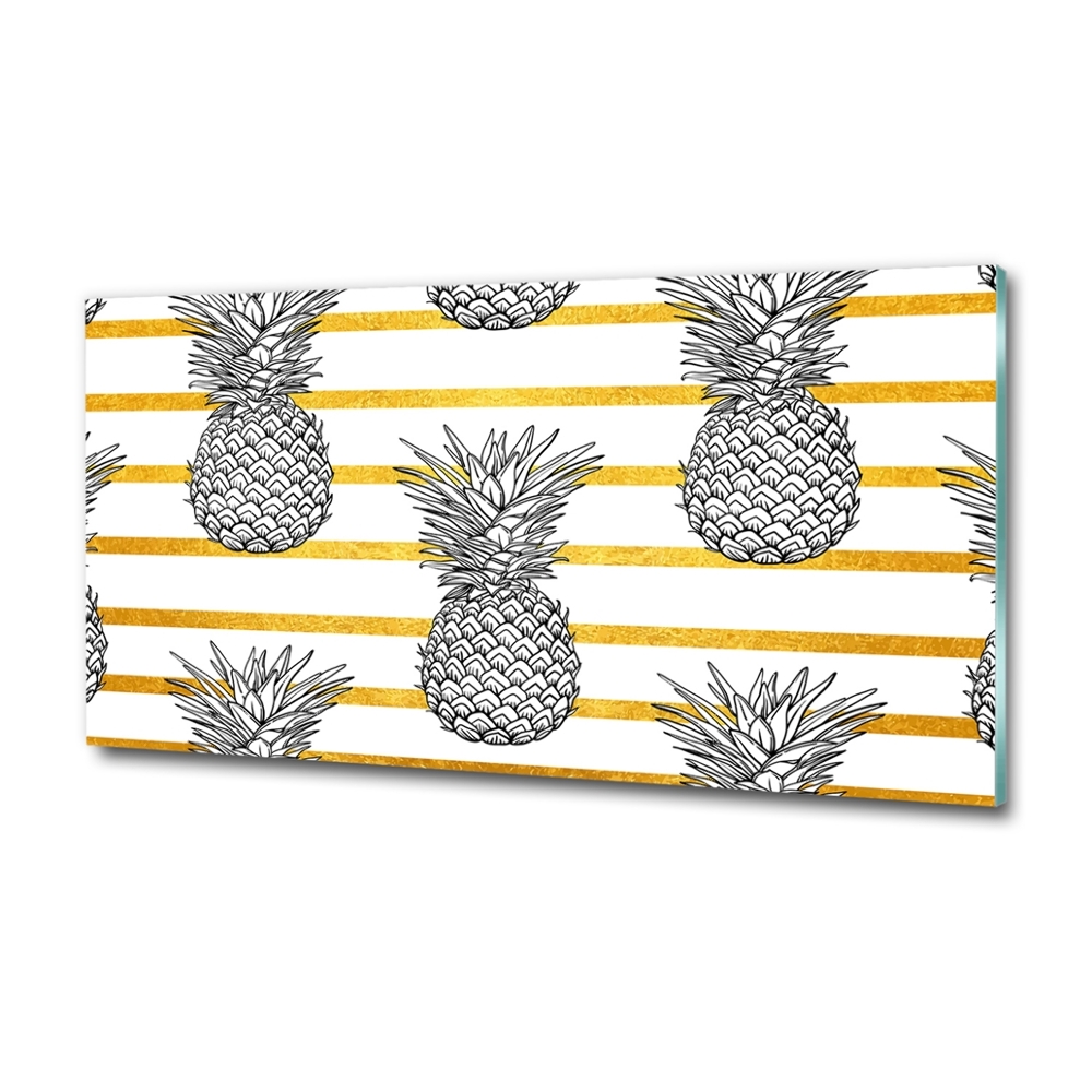 Wall art on glass Pineapple stripes