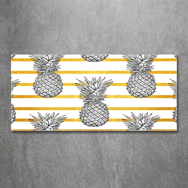 Wall art on glass Pineapple stripes