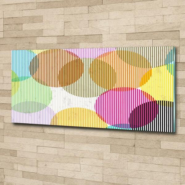 Printed glass wall art Colorful wheels