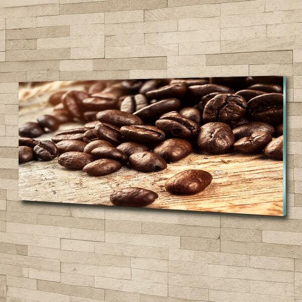 Wall art on glass Coffee beans