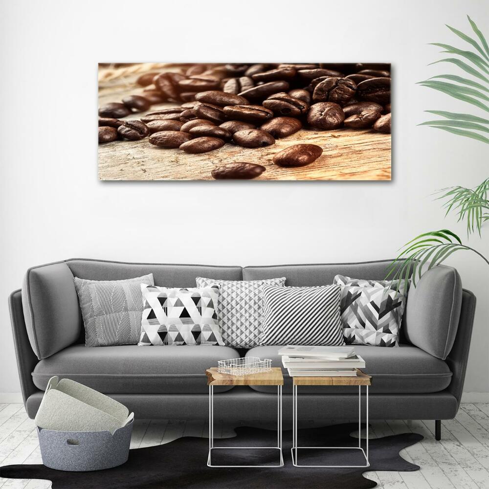 Wall art on glass Coffee beans