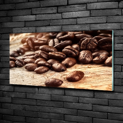 Wall art on glass Coffee beans