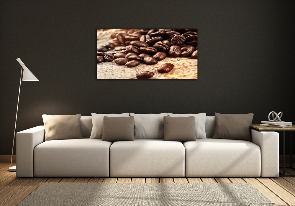 Wall art on glass Coffee beans