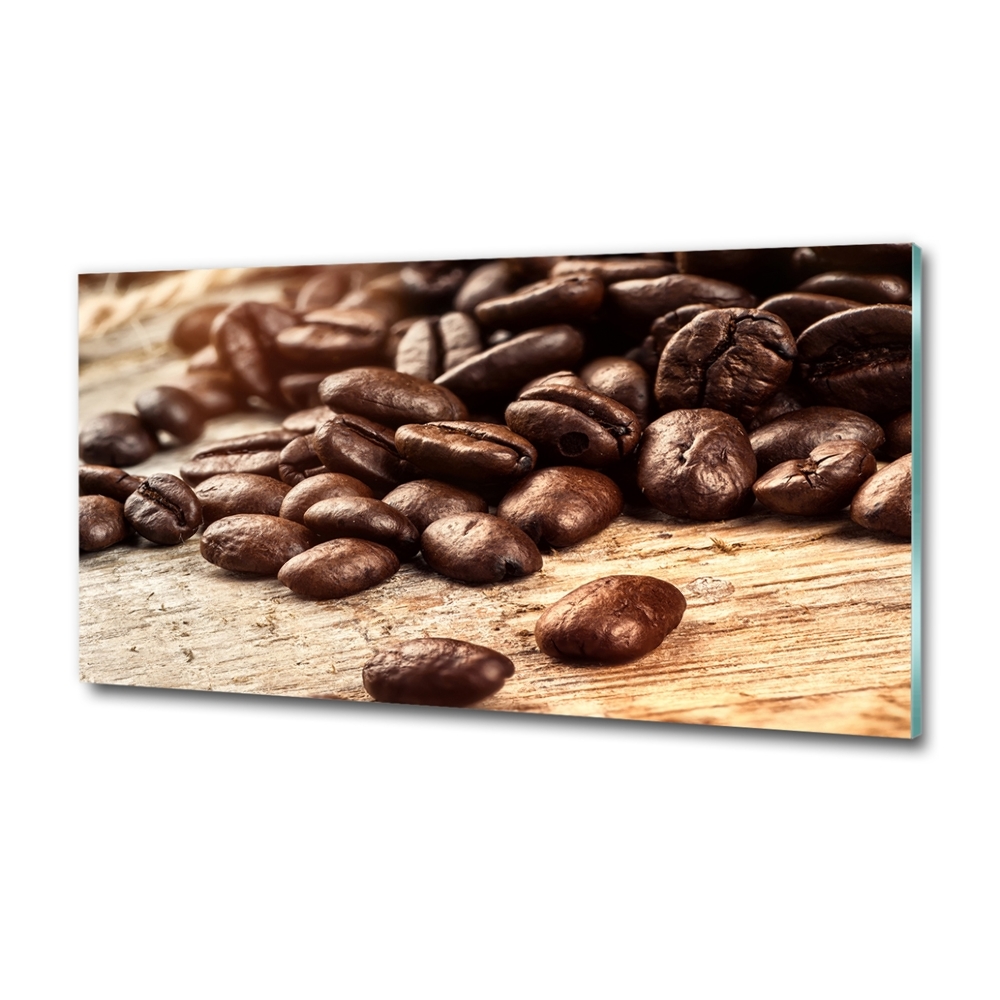 Wall art on glass Coffee beans