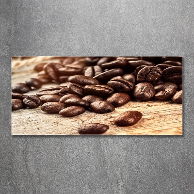 Wall art on glass Coffee beans