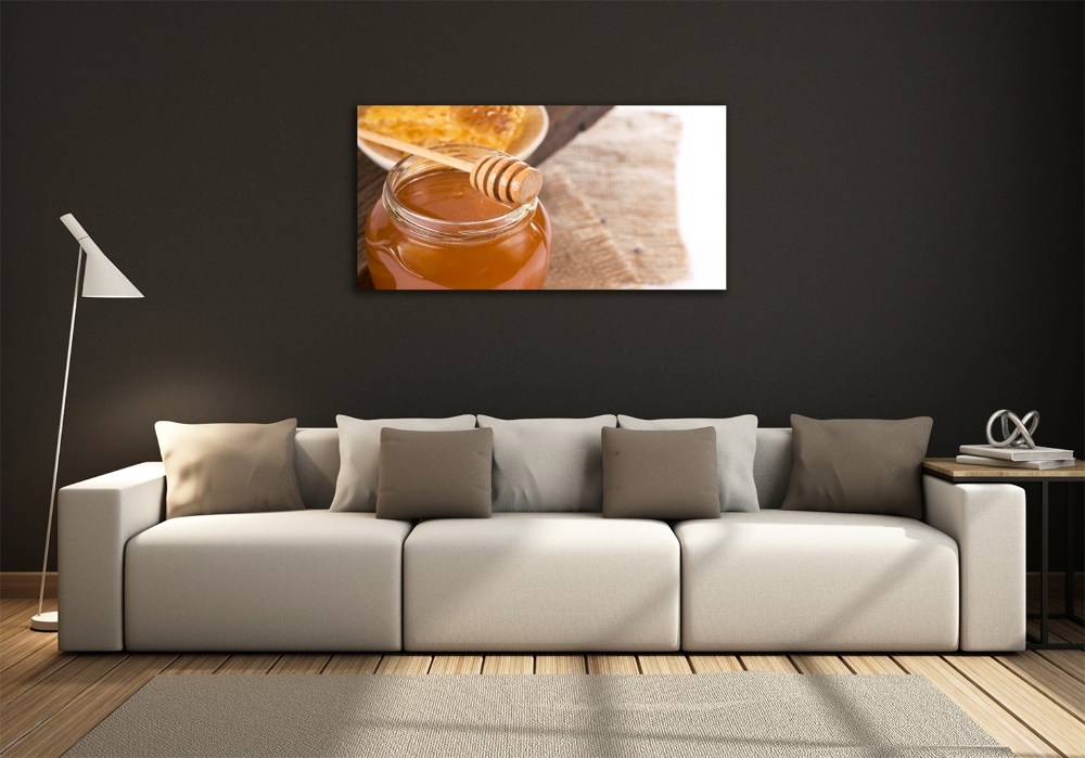 Glass wall art Honey