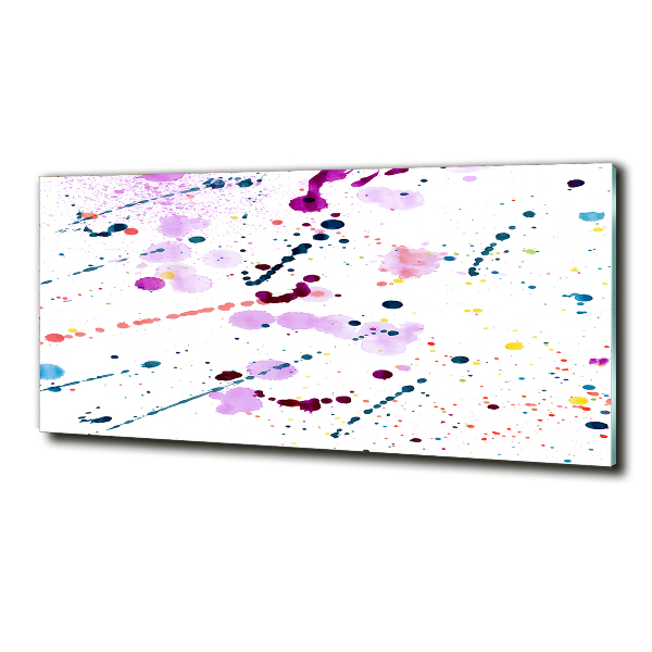 Glass wall art large Abstract spots