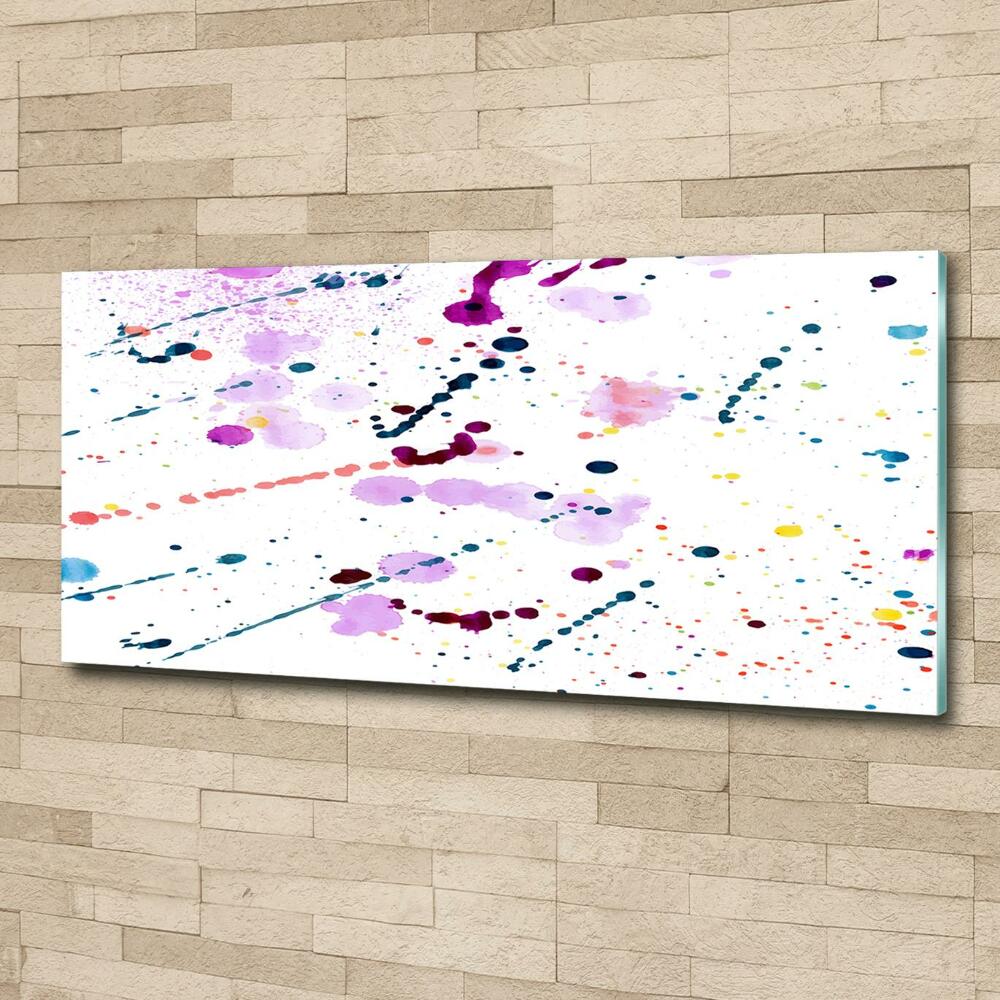 Glass wall art large Abstract spots