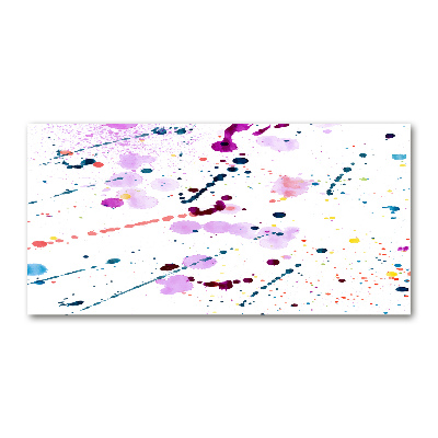 Glass wall art large Abstract spots