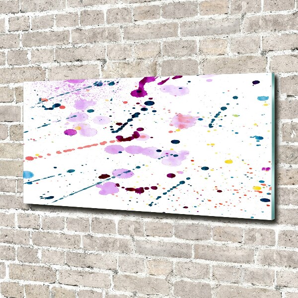 Glass wall art large Abstract spots