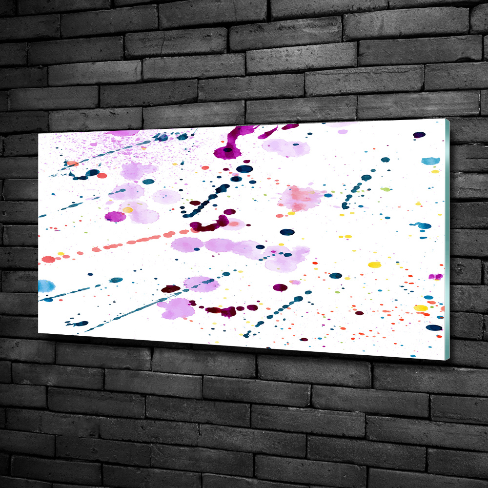 Glass wall art large Abstract spots