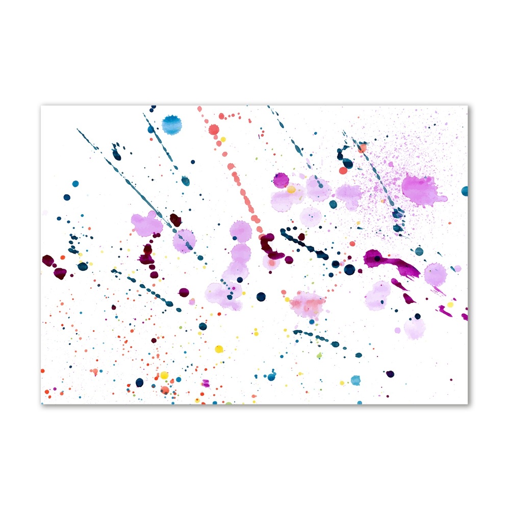 Glass wall art large Abstract spots