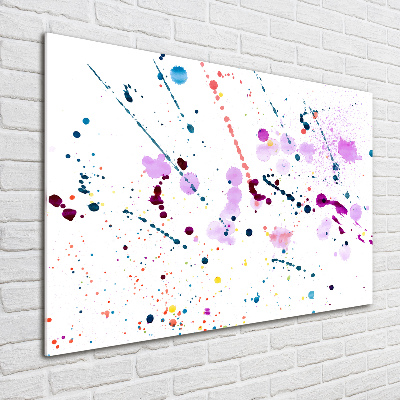 Glass wall art large Abstract spots