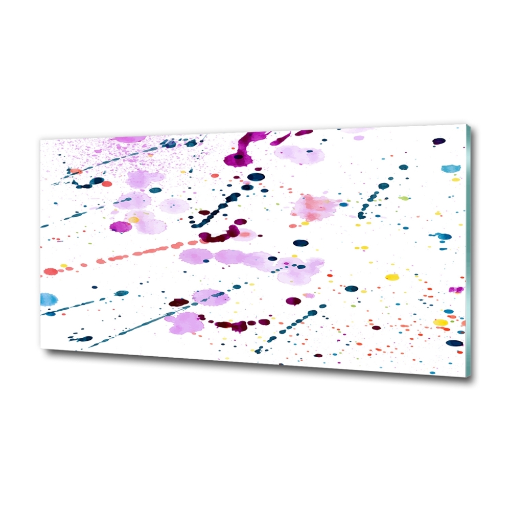 Glass wall art large Abstract spots