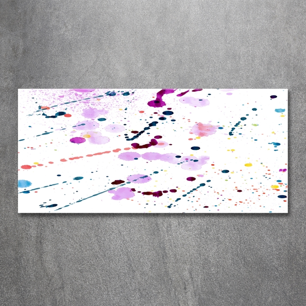 Glass wall art large Abstract spots