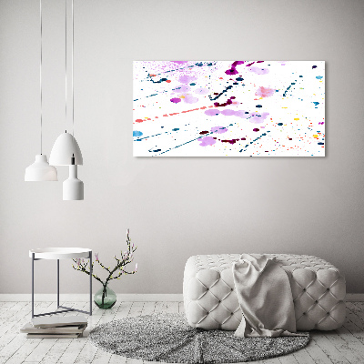 Glass wall art large Abstract spots