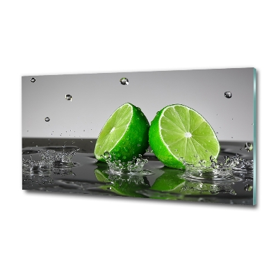 Glass wall art Lime