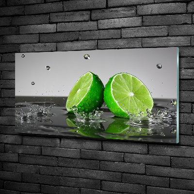 Glass wall art Lime