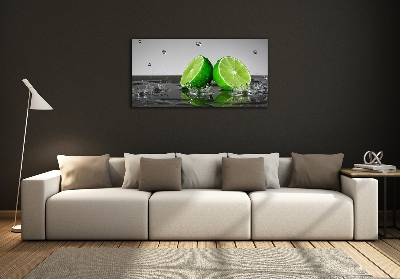 Glass wall art Lime