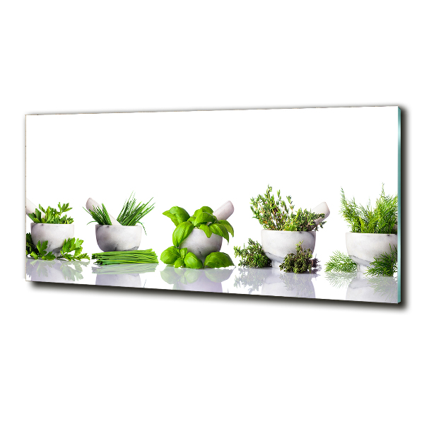 Glass art print Herbs