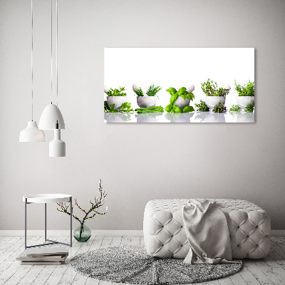 Glass art print Herbs