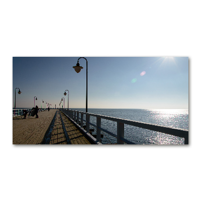 Wall art on glass Pier in gdynia