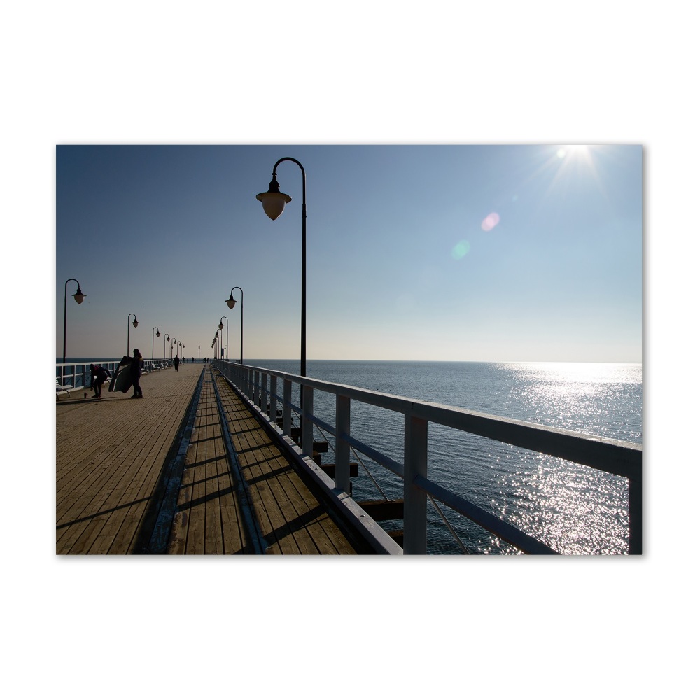 Wall art on glass Pier in gdynia