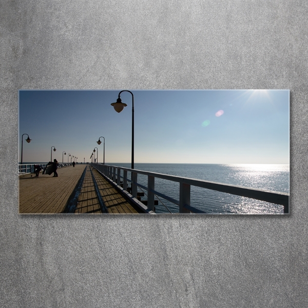 Wall art on glass Pier in gdynia