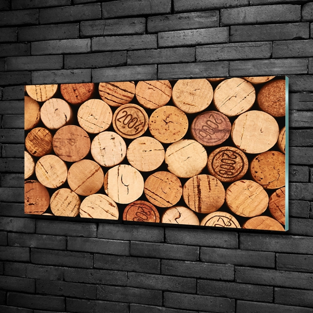 Glass wall art Wine traffic jams