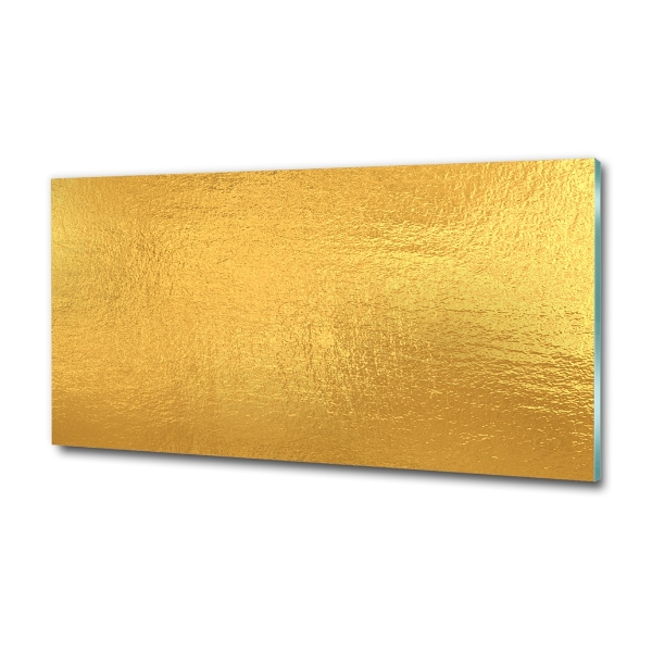 Glass picture wall art Golden foil background