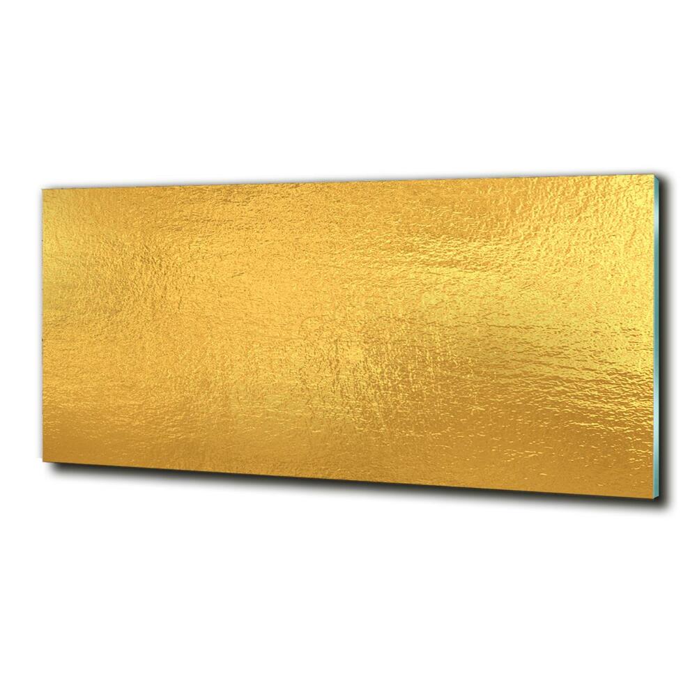 Glass picture wall art Golden foil background