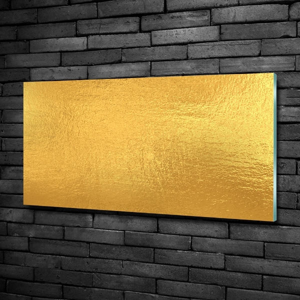 Glass picture wall art Golden foil background