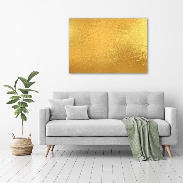 Glass picture wall art Golden foil background