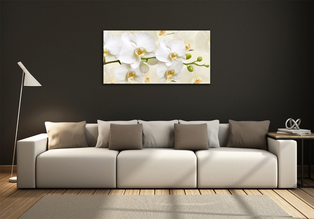 Wall art on glass Orchid