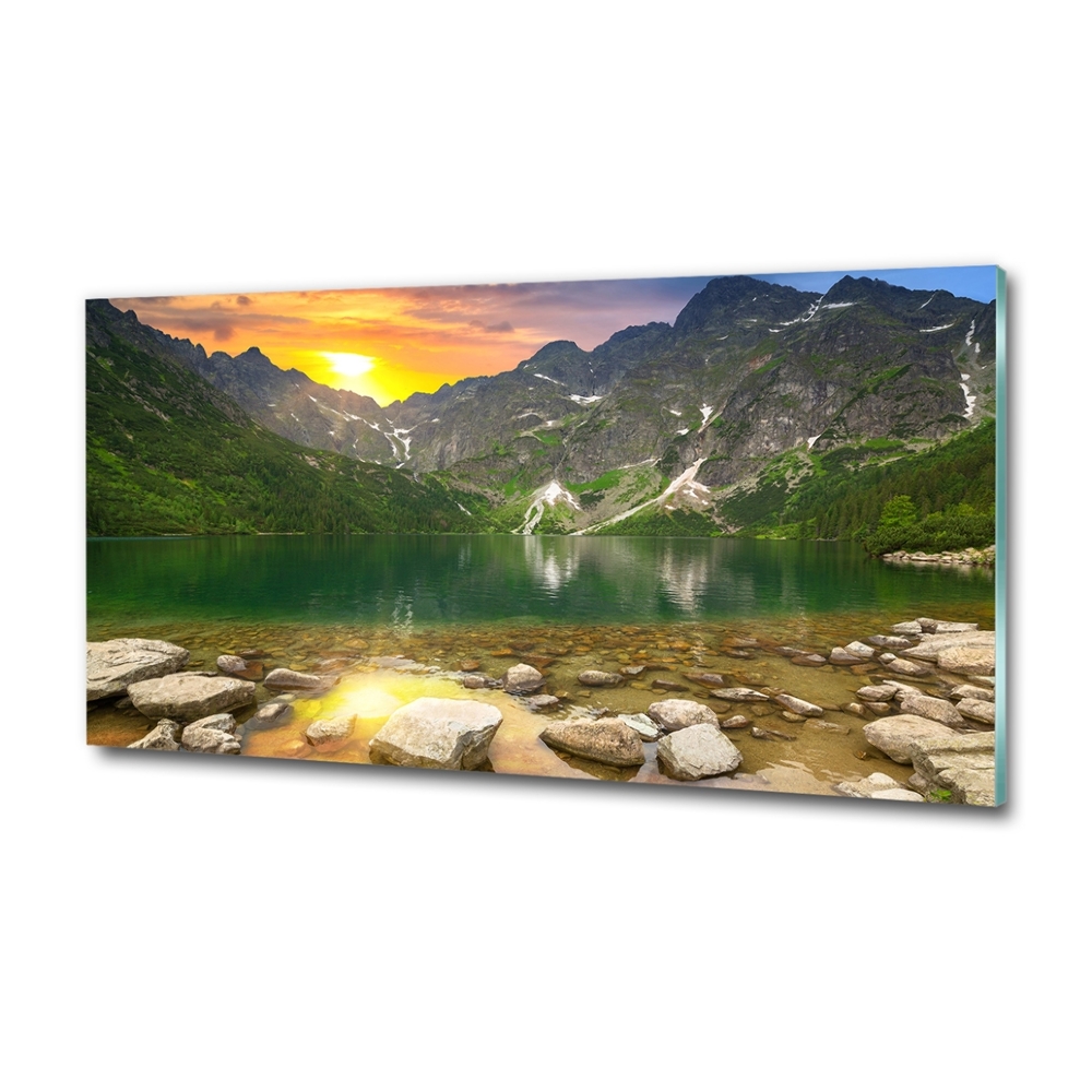 Glass wall art Morskie oko tatry