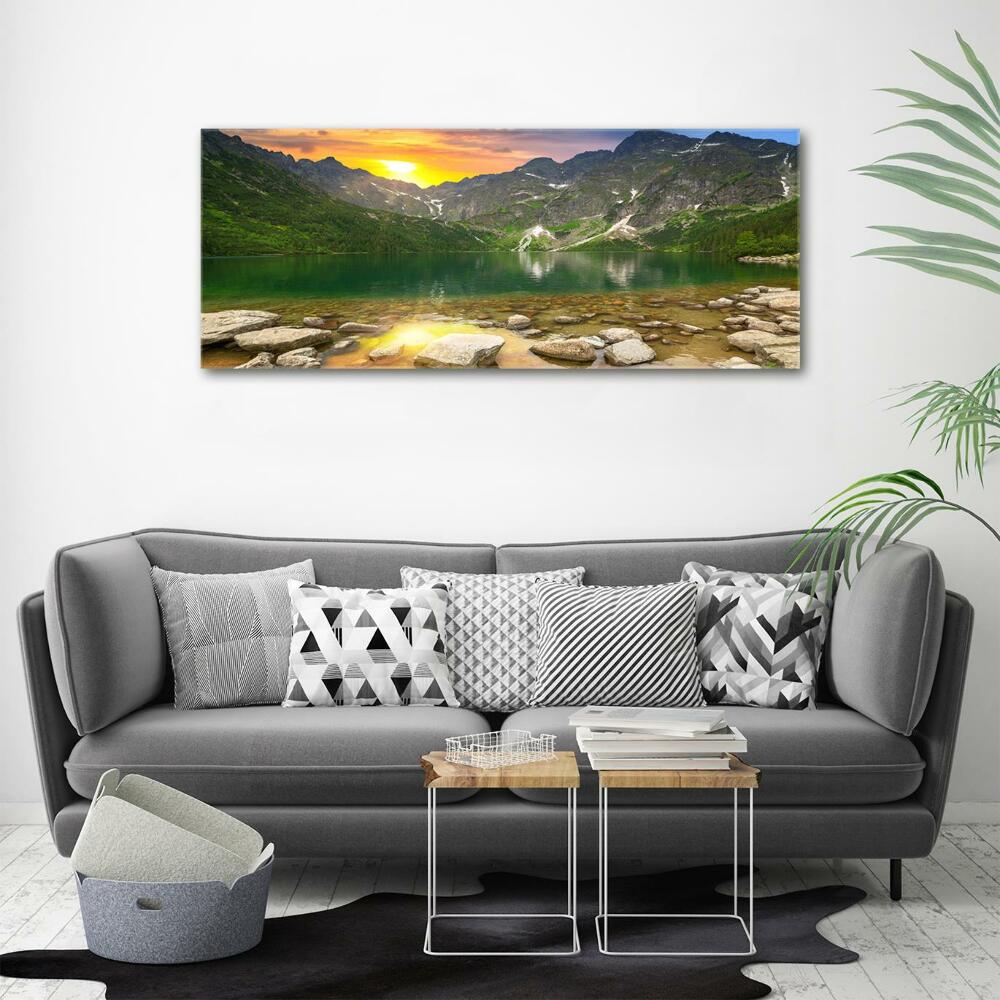 Glass wall art Morskie oko tatry