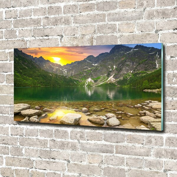 Glass wall art Morskie oko tatry