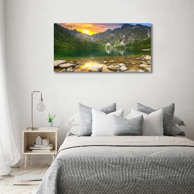 Glass wall art Morskie oko tatry