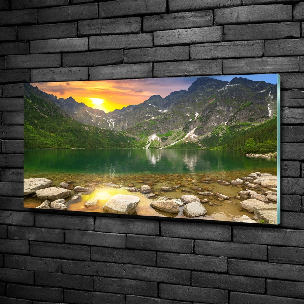 Glass wall art Morskie oko tatry