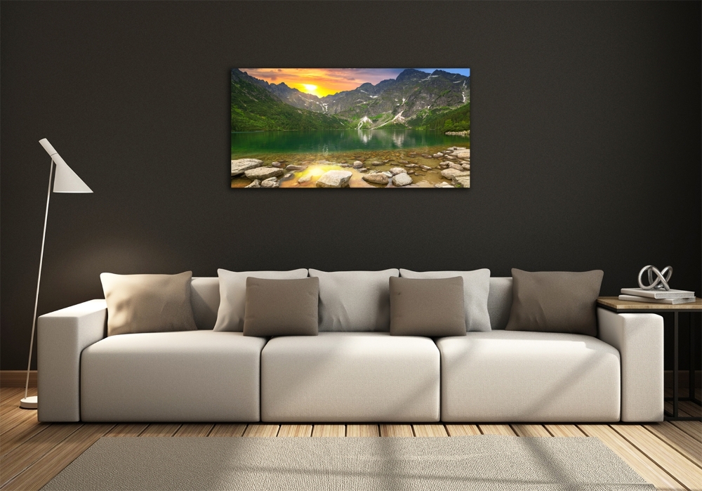 Glass wall art Morskie oko tatry