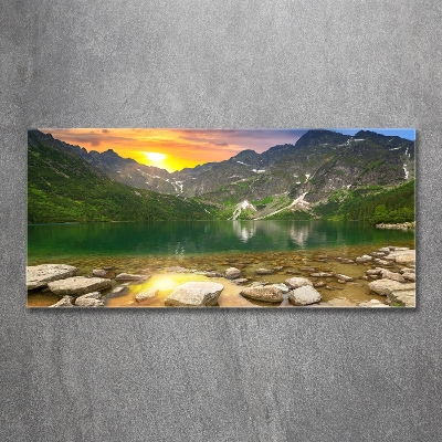 Glass wall art Morskie oko tatry