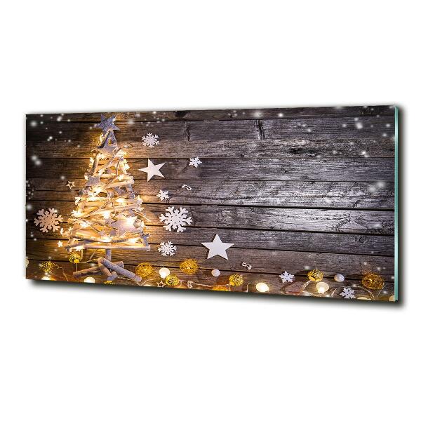 Photo printed on glass Illuminated christmas tree