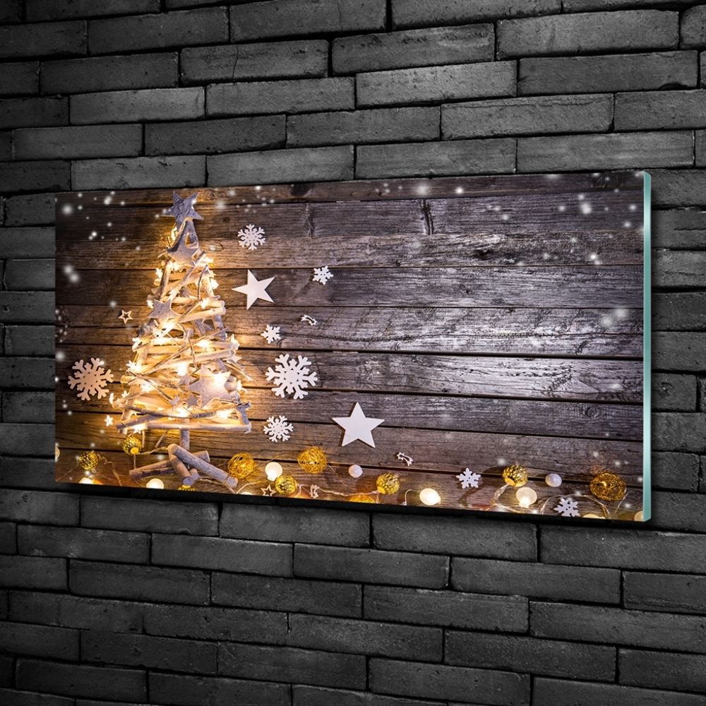 Photo printed on glass Illuminated christmas tree