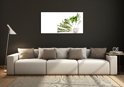 Wall art on glass Herbs