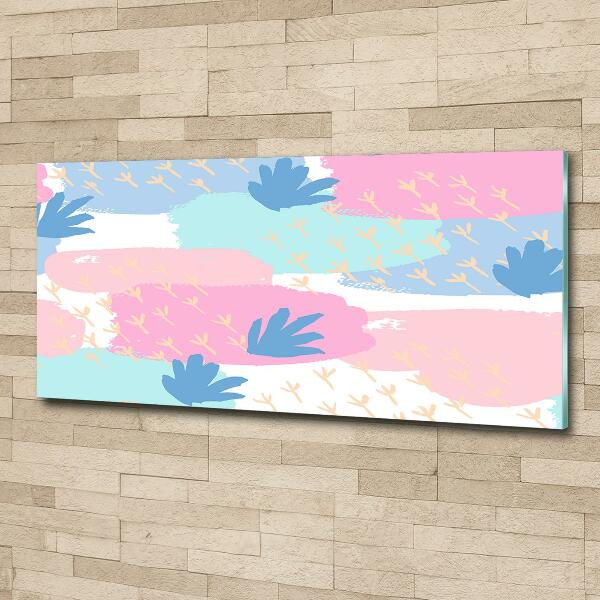 Printed glass wall art Colorful pattern