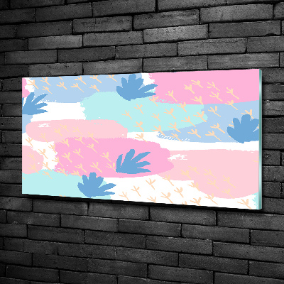 Printed glass wall art Colorful pattern