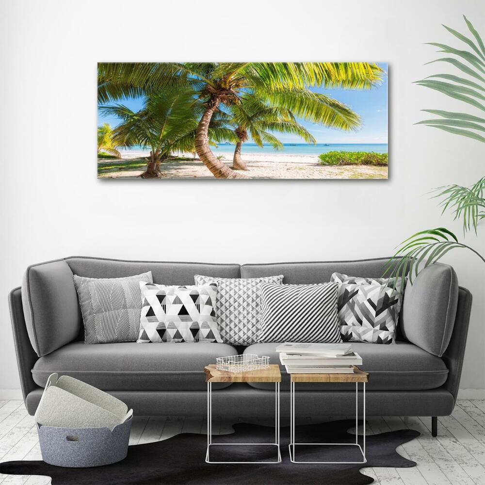 Wall art on glass Tropical beach