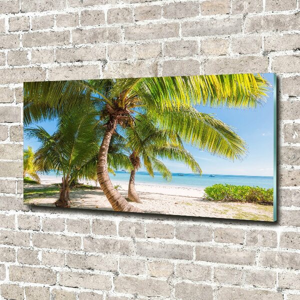 Wall art on glass Tropical beach