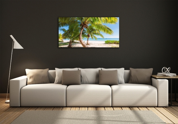 Wall art on glass Tropical beach